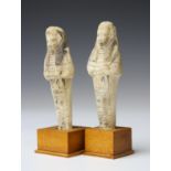 Egypt, two painted terracotta Ushabti, Late Period,