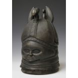 Sierra Leone, Mende, helmet mask, Sowei