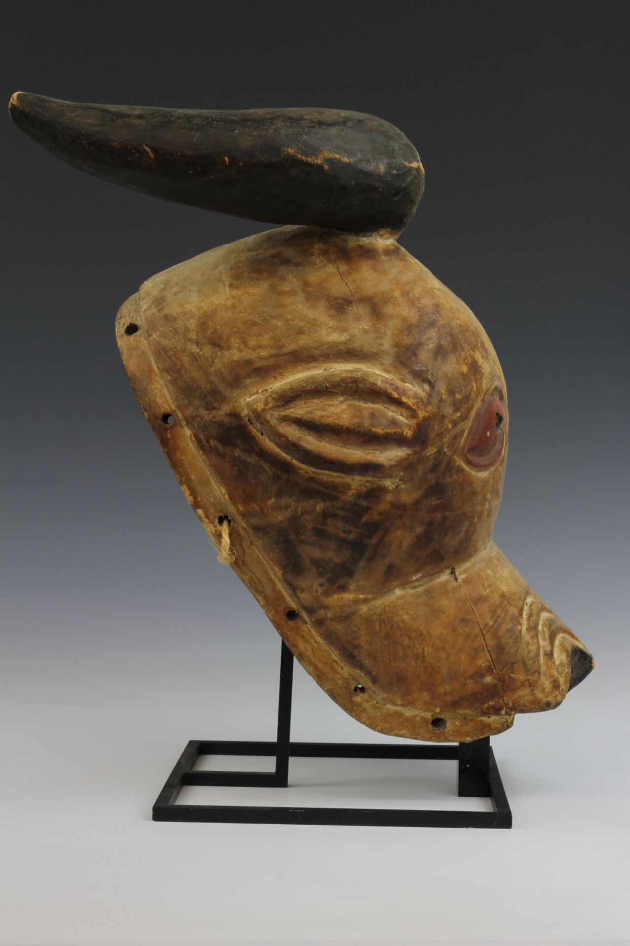 An West African wooden mask of a bull, - Image 5 of 5