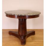 Mahoniehouten ronde tafel, Biedermeier,