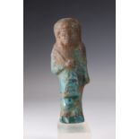 Egypt, faience guardian figure, Late New Kingdom,
