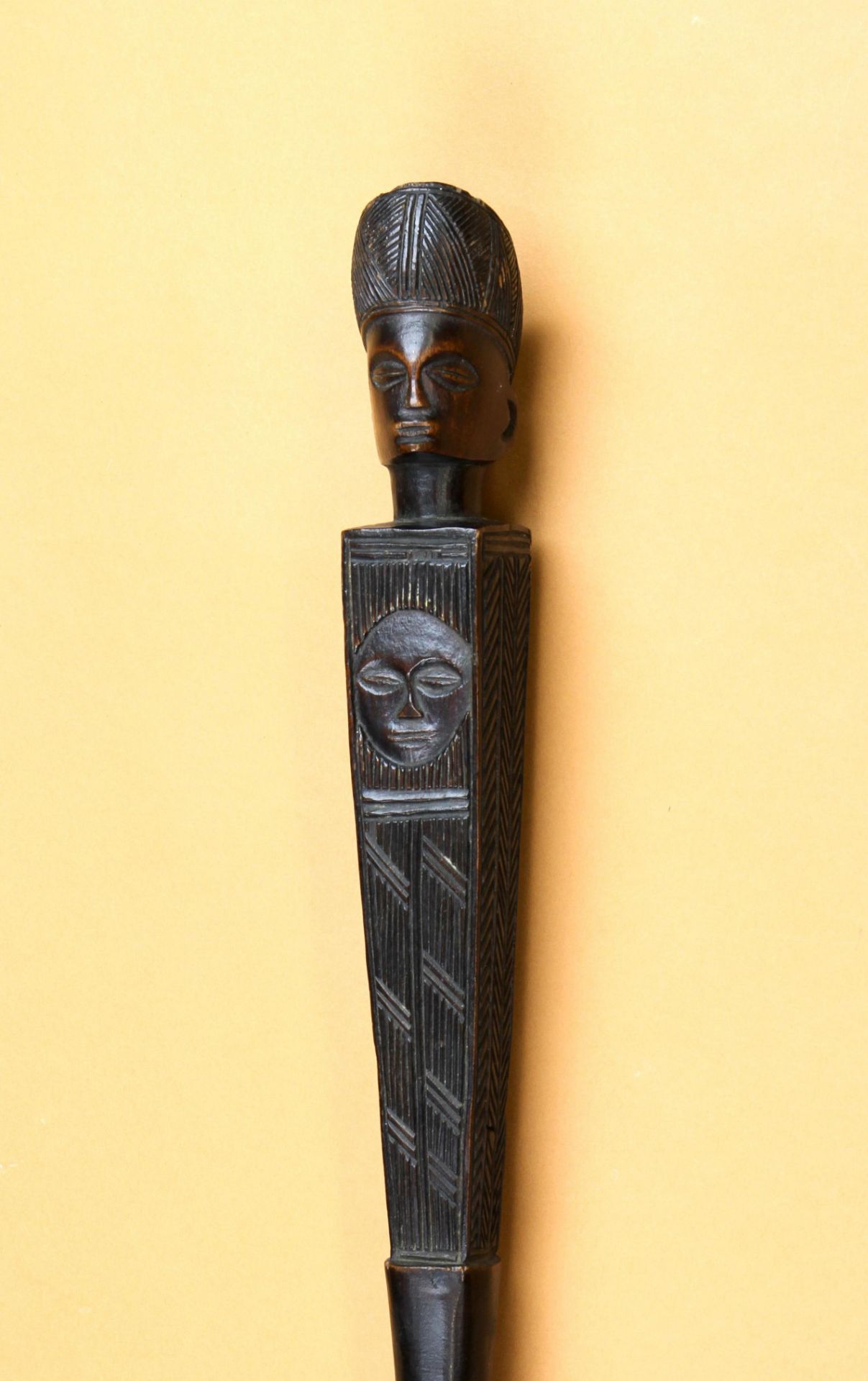 Angola, Luena, finely carved dignitary staff,