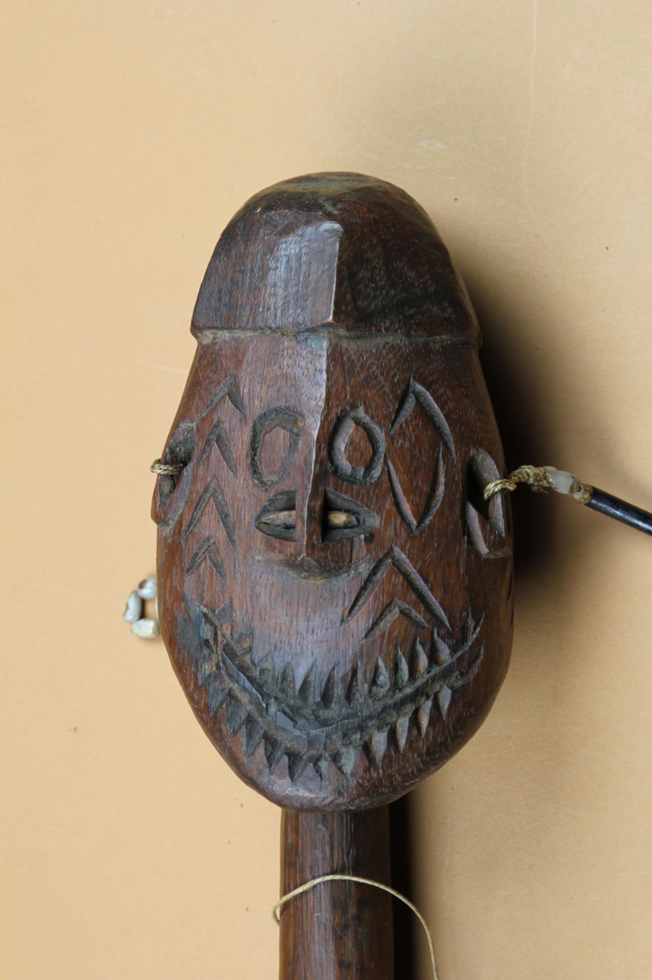 Papua Asmat, a carved wooden double replacement head. - Image 4 of 6