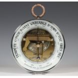 Hermes, aneroïde barometer met glazen schaalplaat, 20e eeuw;