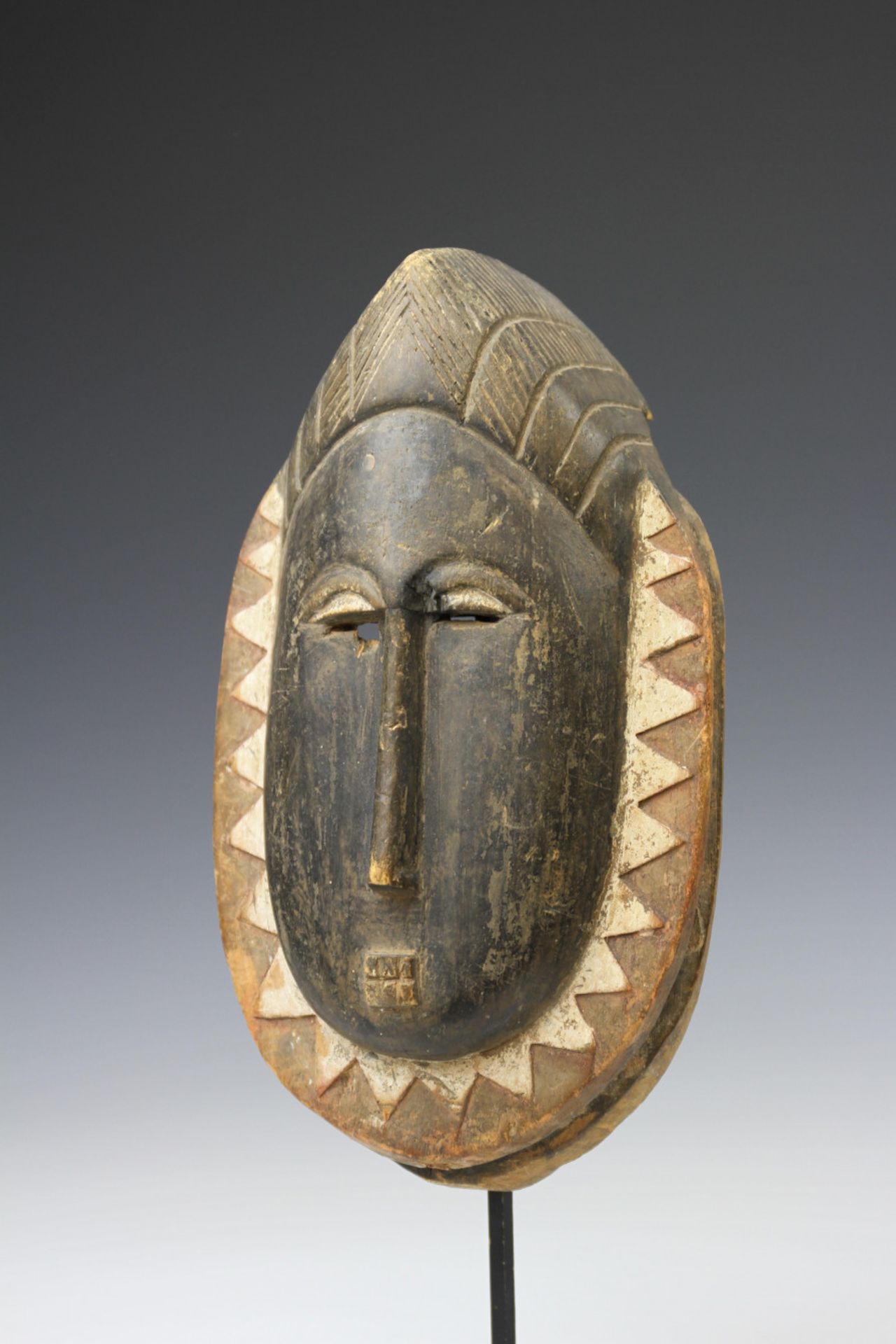 Ivory Coast, Yaure, small mask with horns and Baule a small mask. - Image 7 of 11