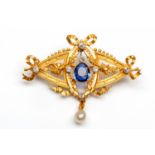 L. Gautrait, 18krt. gouden broche, ca. 1890,