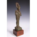 Egypt, large standing bronze figure of Osiris, Late Period,