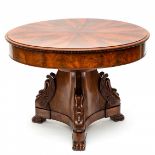 Mahoniehouten ronde tafel, Empire,