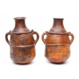 Morocco, pair of terracotta water amphora's.