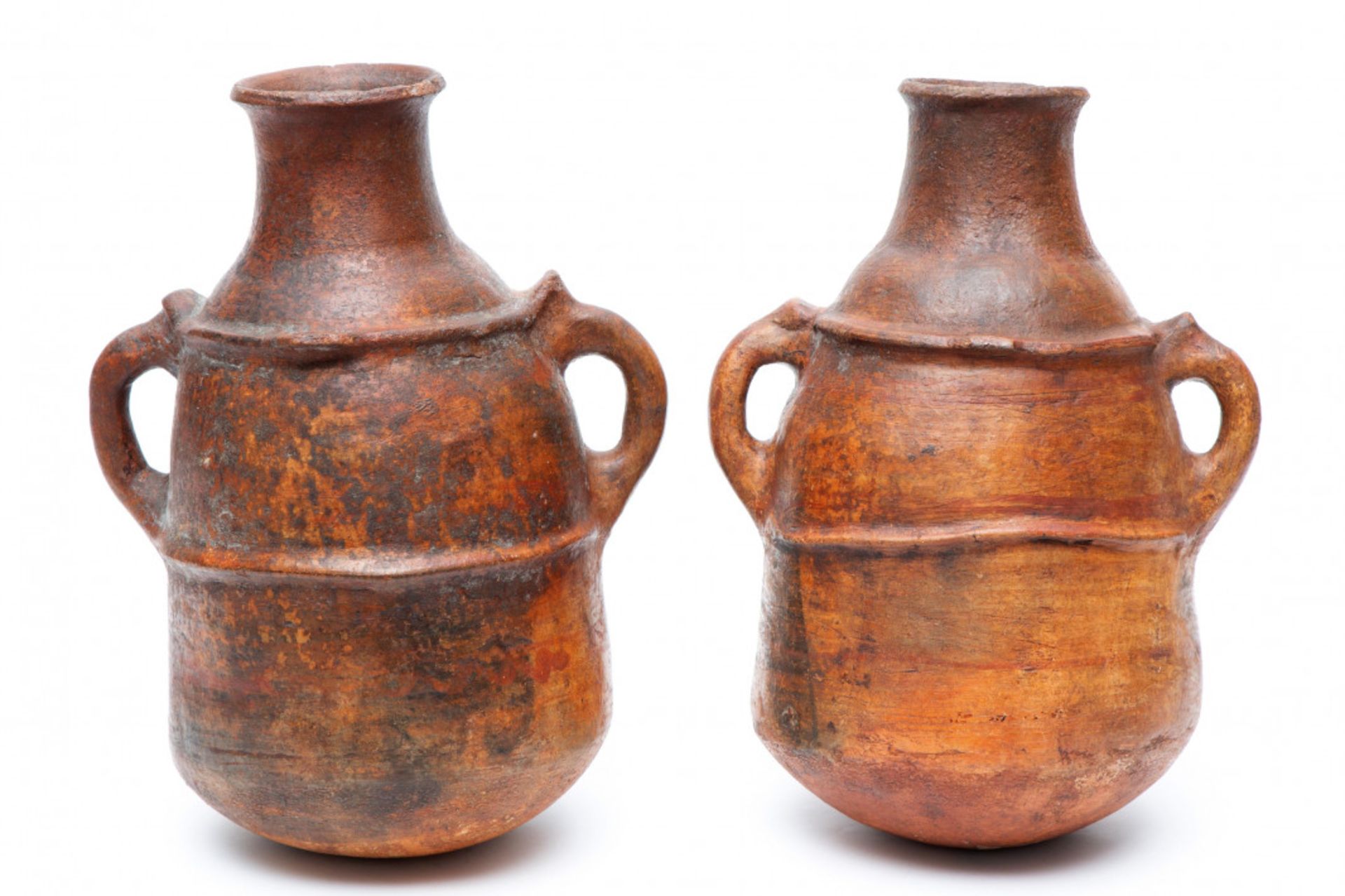 Morocco, pair of terracotta water amphora's.