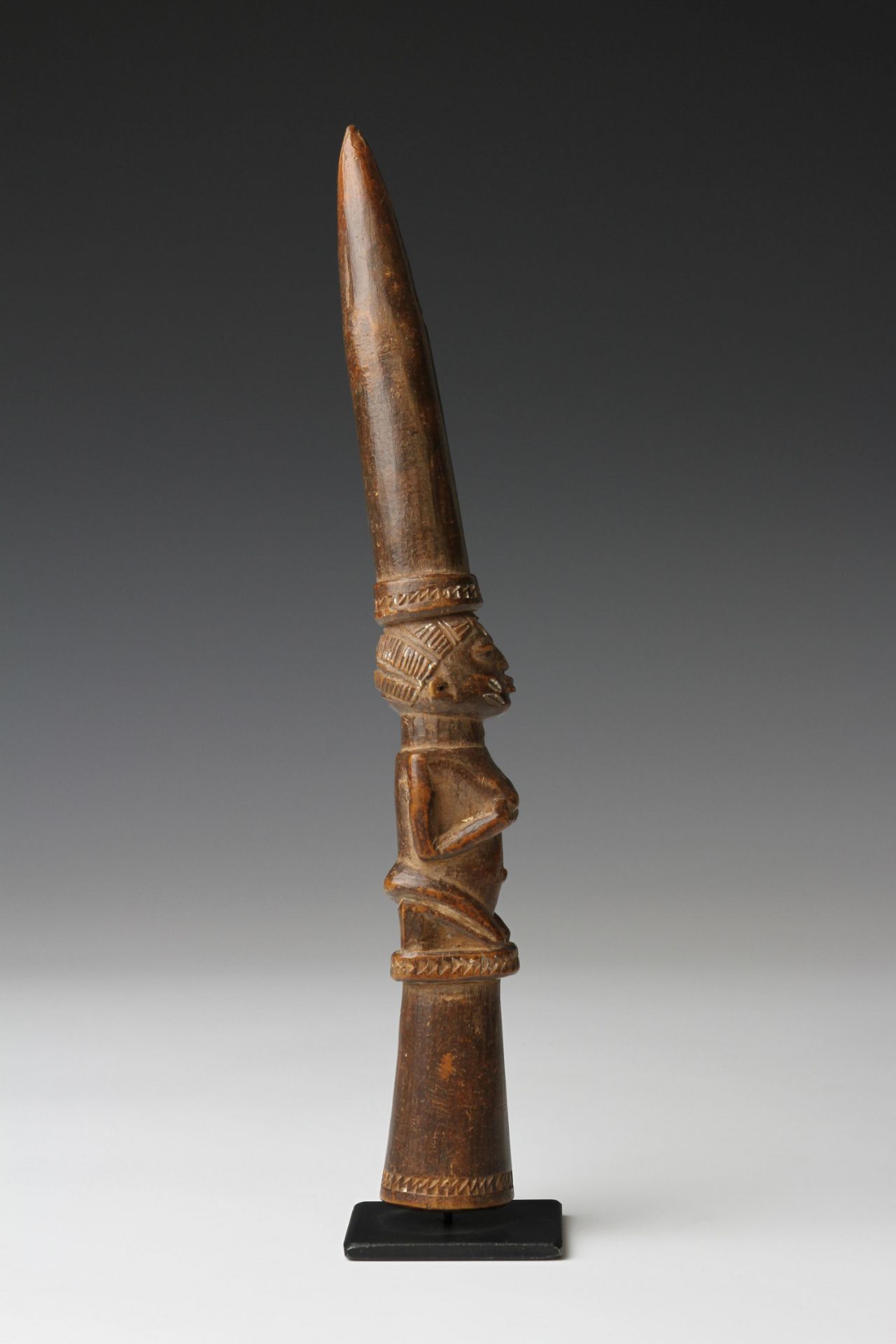 Nigeria, Yoruba, wooden Ifa tapper. - Image 7 of 7