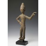 Kalimantan, Dayak, priest figure with a removable left arm suggesting a dance stance