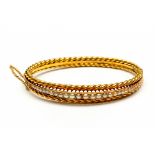 14krt. Gouden stijve armband, 19e eeuw,