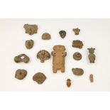 Colombia, Tairona, one ocarina and an antique earthenware Sinu figure. Herewith various terracotta f