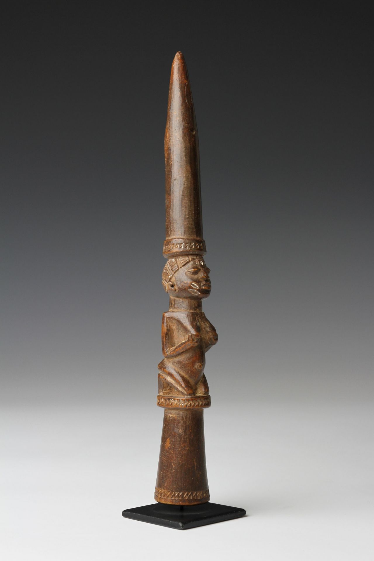 Nigeria, Yoruba, wooden Ifa tapper. - Image 2 of 7