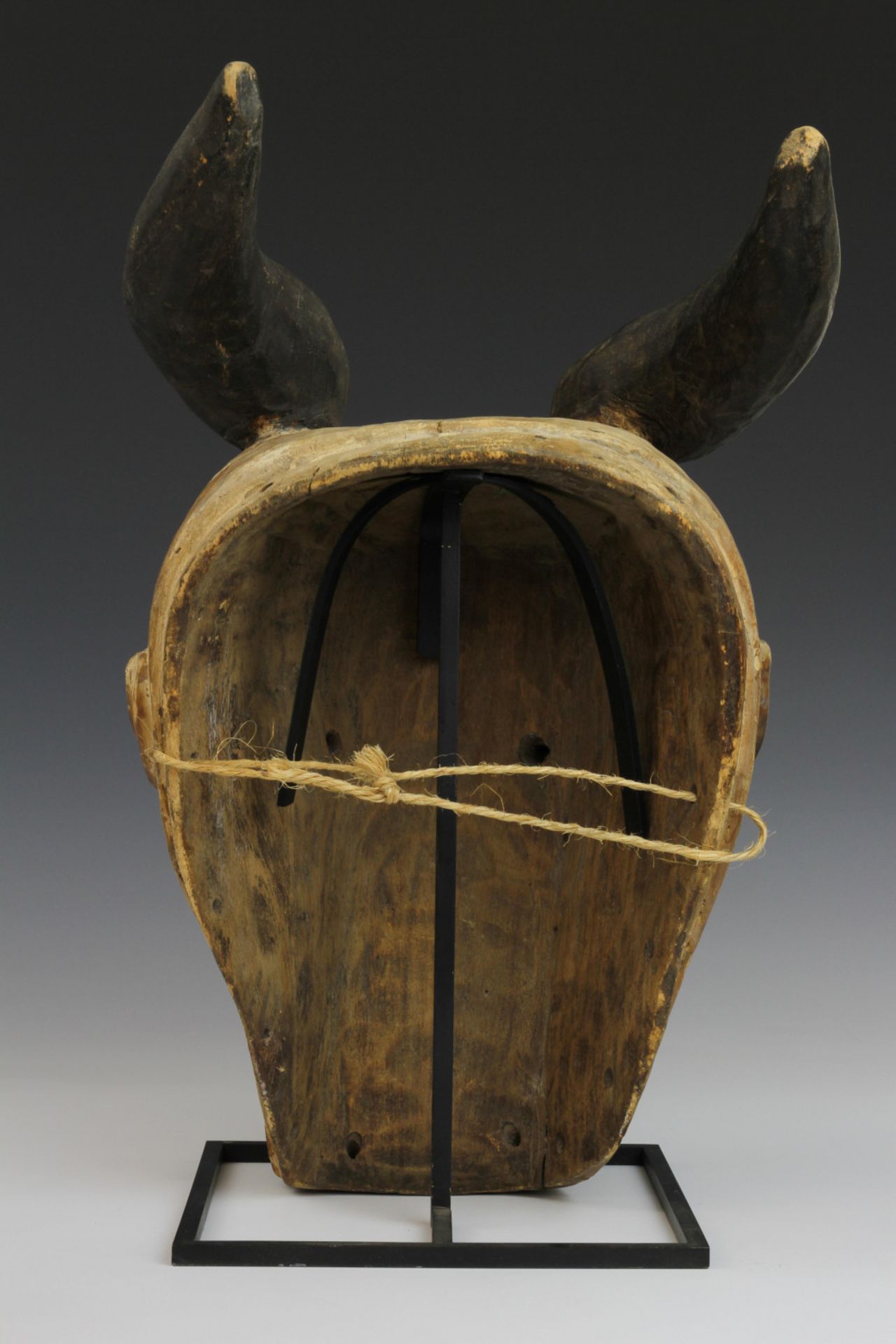 An West African wooden mask of a bull, - Image 4 of 5