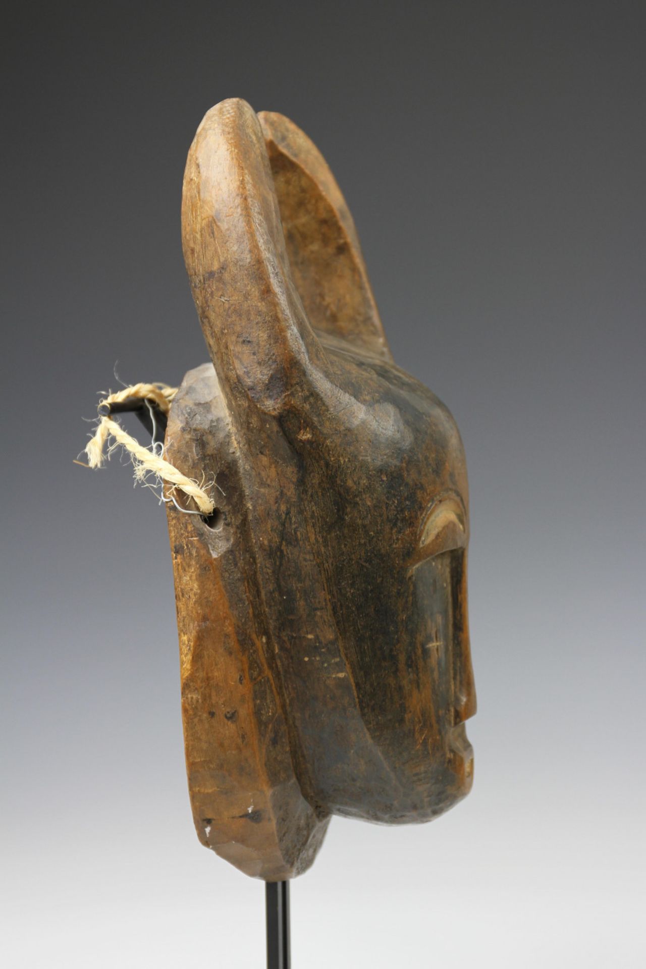 Ivory Coast, Yaure, small mask with horns and Baule a small mask. - Image 2 of 11