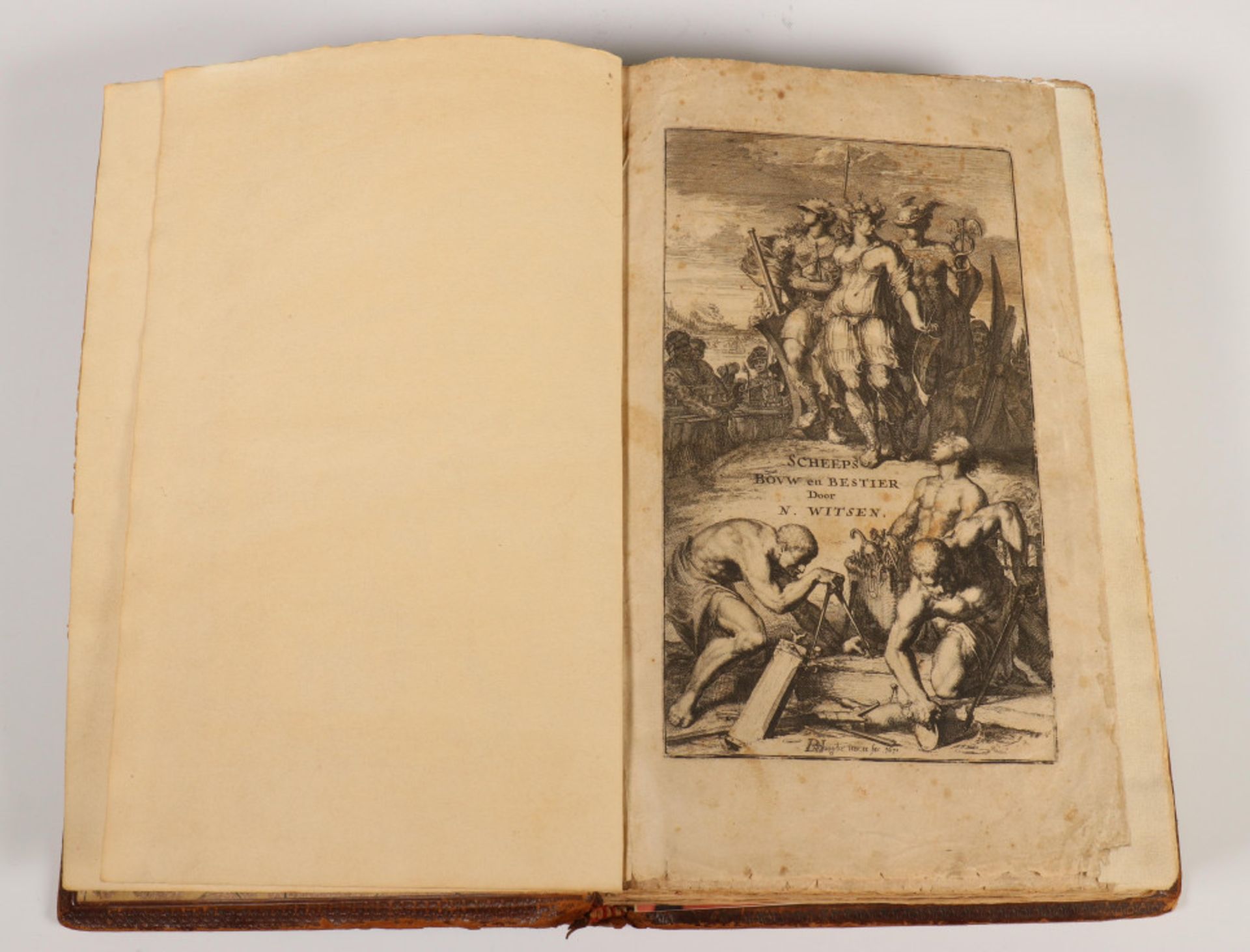 Antiquarisch werk 'Aeloude en Hedendaegsche Scheepsbouw en Bestier' door Nicolaes Witsen, 1671; - Bild 4 aus 18
