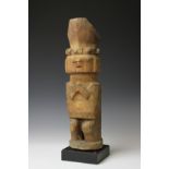 Sumatra, North Nias, standing squat ancestor figure,