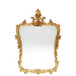 Spiegel in vergulde lijst in Rococo-stijl