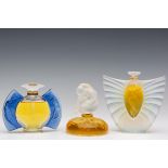 Lalique, drie 50ml. parfumflacons, jaareditie: 1996, 1999 en 2000.