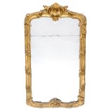 Frankrijk, spiegel in verguld houten lijst, Louis XV, 18e eeuw,