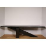 Frans van der Heyden voor Birdman Furniture, zwart gelakt houten balkentafel