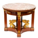 Wenen, mahoniehouten ronde tafel, Empire,