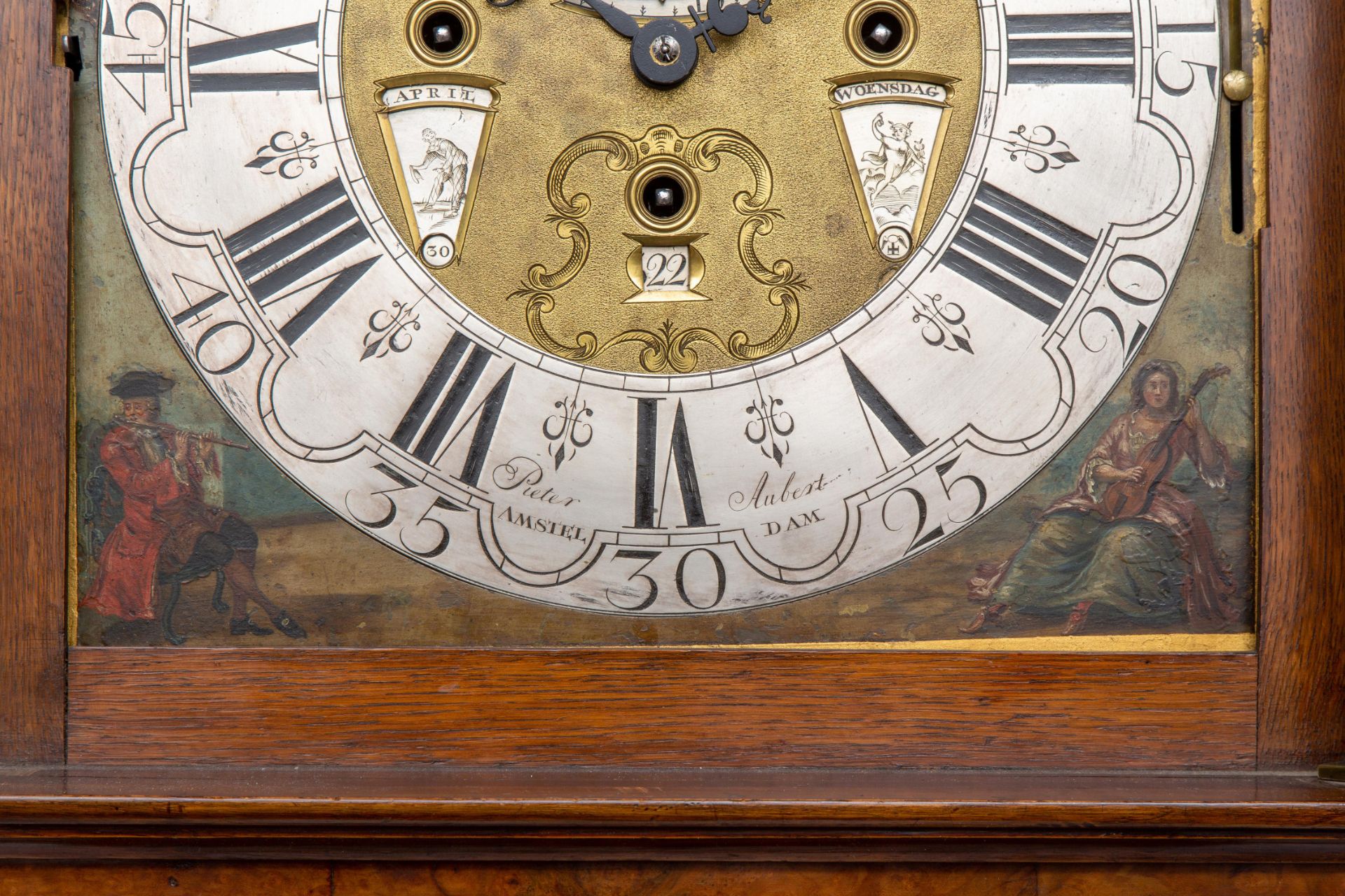 Staand horloge, ges. Pieter Aubert, Amsterdam, ca. 1770; - Image 3 of 5