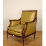 Mahoniehouten fauteuil