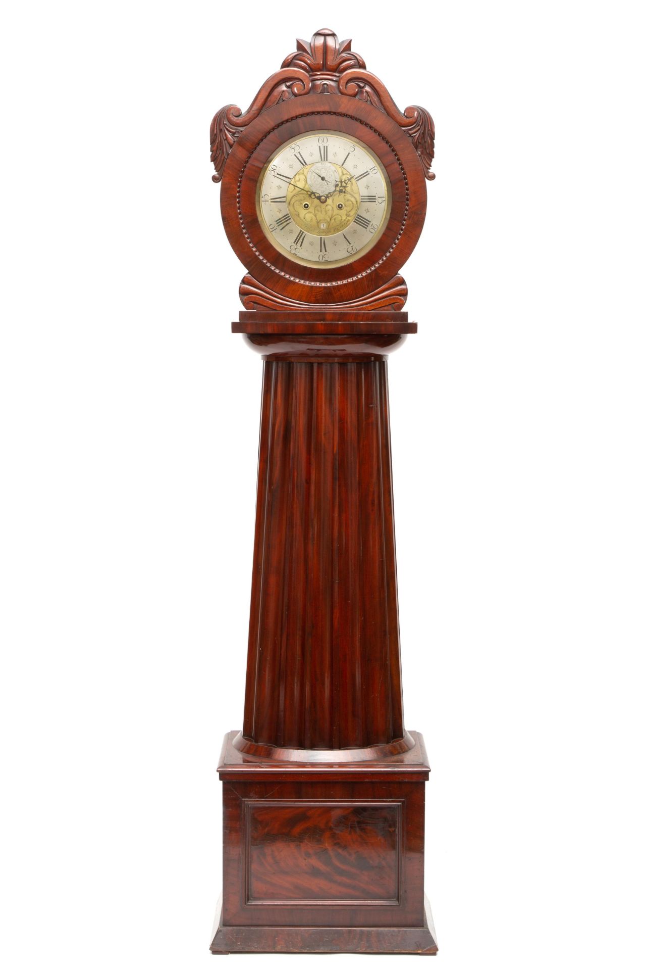Engeland, staand horloge zgn. 'drumhead', Hugh Lough Penrith, eind 18e eeuw,