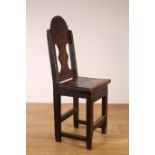 Spanje, kastanjehouten stoel, 18e eeuw,
