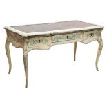 Frankrijk, grenenhouten bureau-plat in Louis XV-stijl, 19e eeuw,