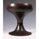 Sulawesi, Toraja, ceremonial wooden bowl on a long foot, dulang,