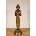 Thailand, koperlegering staande Boeddha,