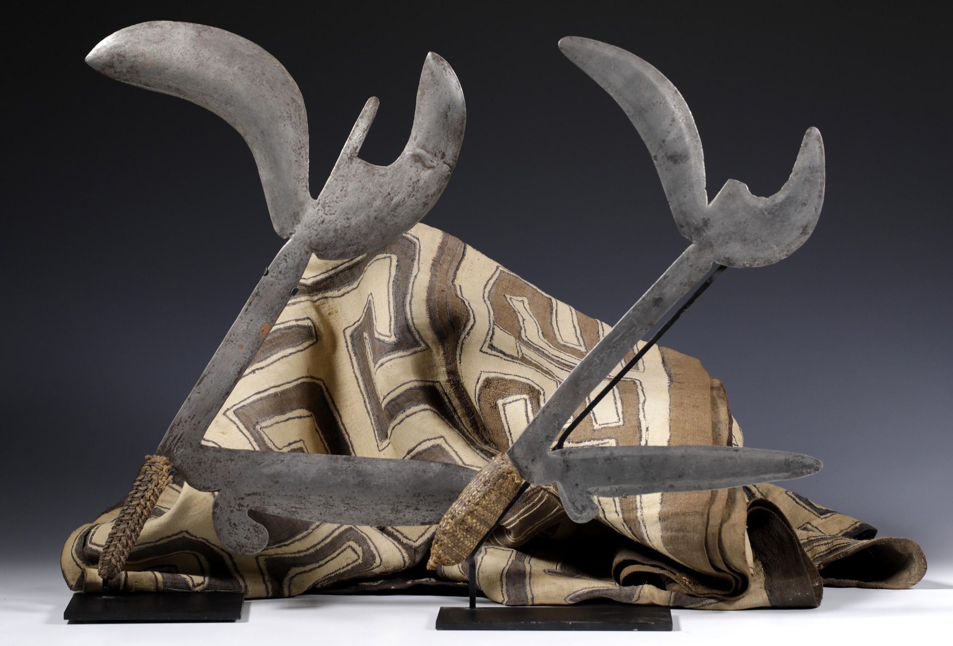 DRC., Zande, two throwing knifes