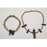 Yaka and Pende, two necklaces.