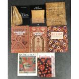 Collecttion of eight books on texiles;