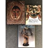 Collection of three books; box with two volumes of New Guinea Art, Masterpieces from the Jolica coll