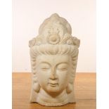 China, marmeren Boeddha hoofd