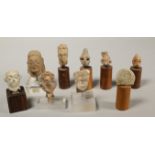A collection of nine terracotta antique Near Eastern idols,