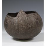 Abelam, carved coconut shell cup,