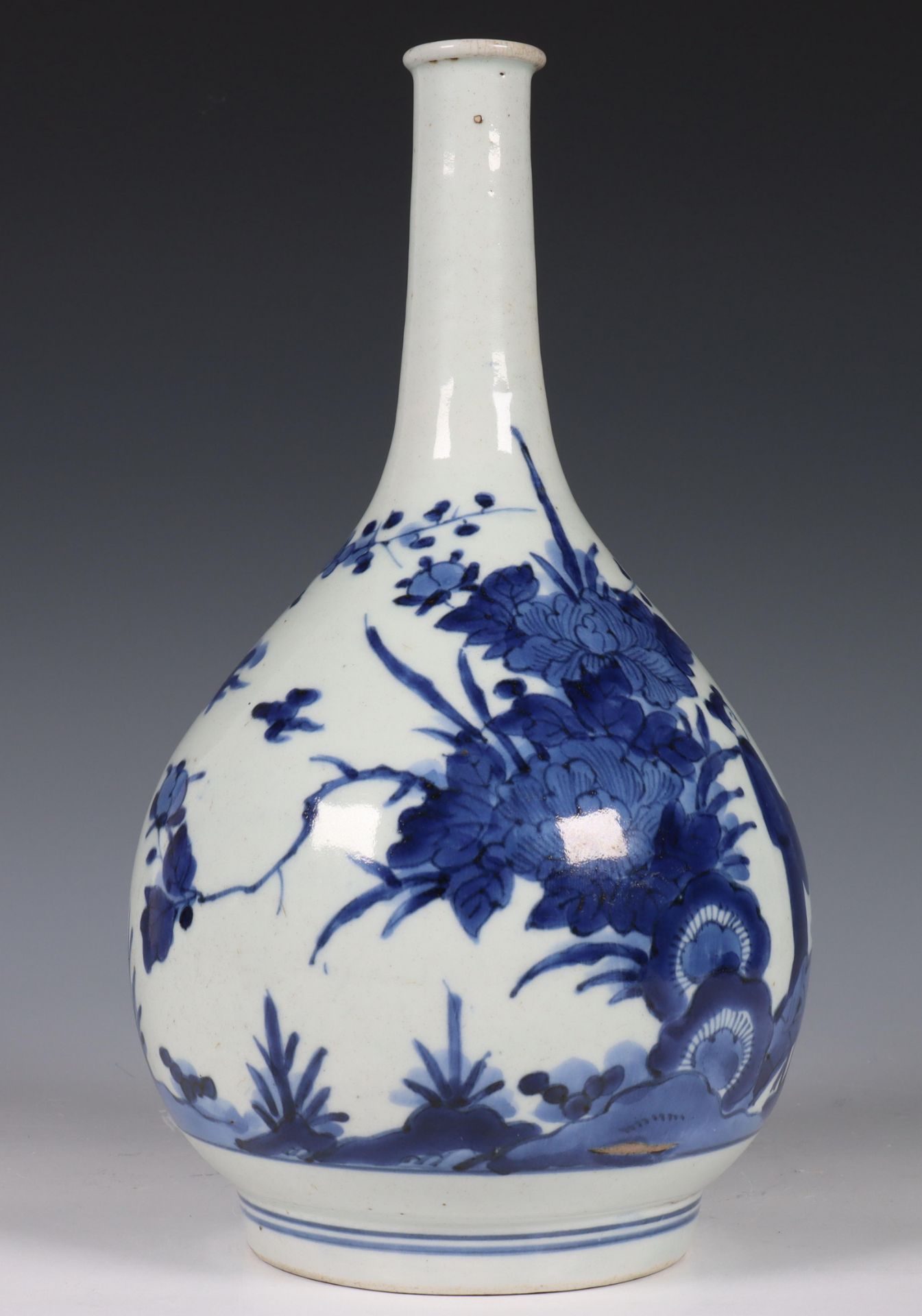 Japan, Arita blue and white porcelain bottle vase, Edo period, late 17th century, decorated with - Image 3 of 16
