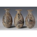 Three terracotta Corinthian alabastron's, ca. 750-650 BC,