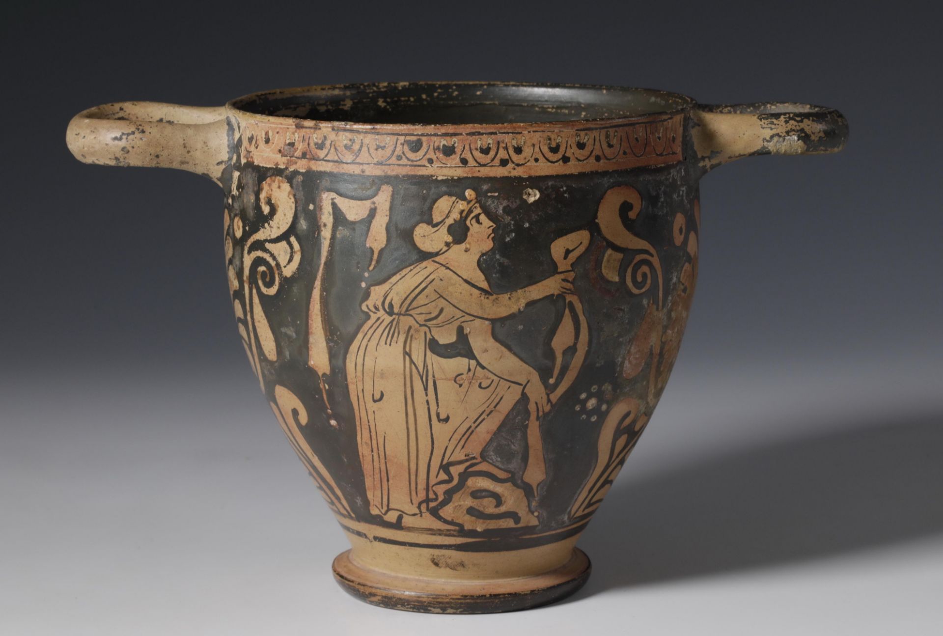 Apulia, earthenware skyphos, 4th century BC, - Image 2 of 6