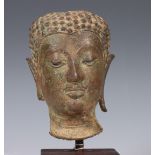 Thailand, bronzen hoofd van Boeddha, Ayutthaya, mogelijk 17e eeuw,