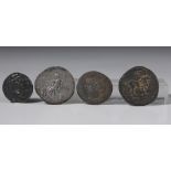 Four possibly antique coins,