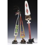 New Britain, Gazelle Peninsula, Tolai, two dance wands, bair,