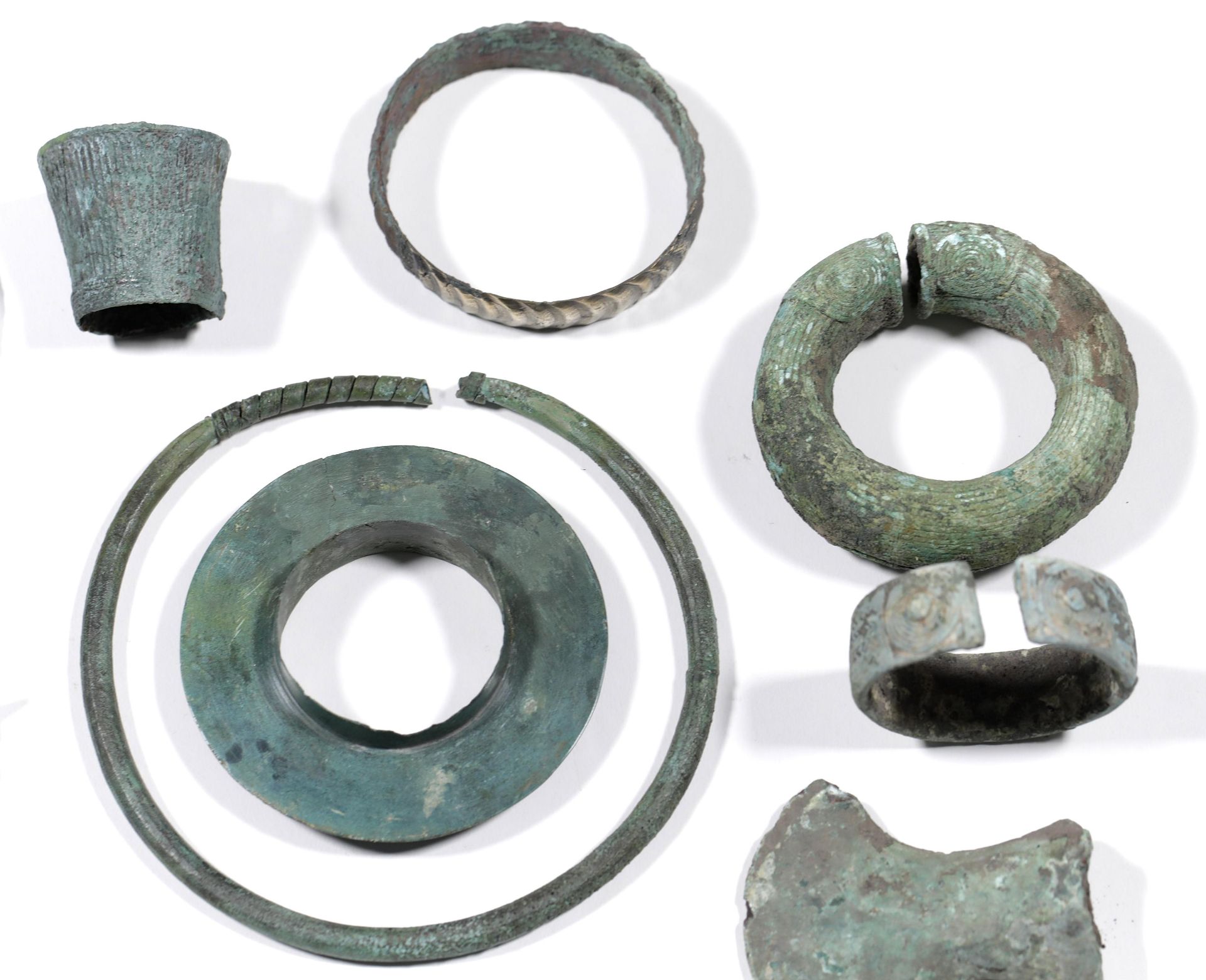 Thailand, Ban Chiang, a collection of nine bronze objects, ca. 1500-800 BC; - Image 3 of 4
