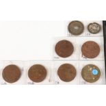 China, acht bronzen munten,